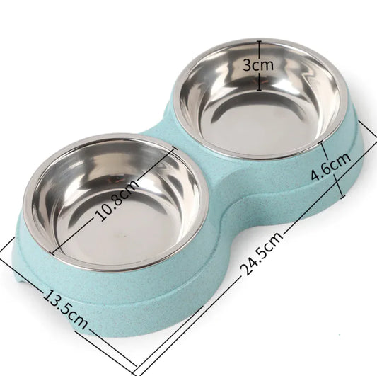 Cuenco Dos en Uno para Comida y Agua de Mascotas